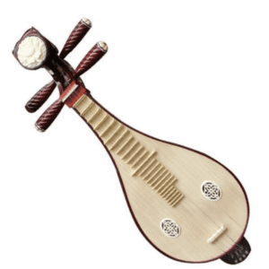 A close up image of a Chinese pipa.