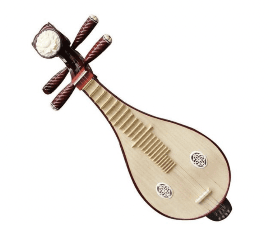 A close up image of a Chinese pipa.